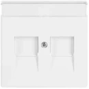 ABB Busch-Jaeger Future Centraalplaat Jack plug Centraalplaat 2 connectoren Met label wit 2CKA001710A3887