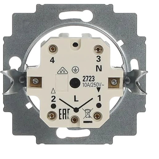 ABB Busch-Jaeger Jaloezieschakelaar impulsgeversokkel slot Sleutel 1P IP21 2CKA001101A0906