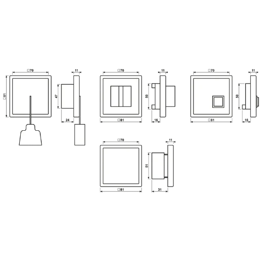 Jung LS range noodoproepset ls990 compleet set compleet 71x71mm wit NRSLS0834