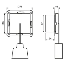 Jung AS range miva nood trekschakelaar a(s)500 trekcontact 55x55mm wit IP20 NRSAS0834ZTWW