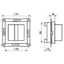 Jung AS range lichtsignaal a(s)500 kamerlamp/zoemer 55x55mm wit IP20 NRSAS0834RMWW