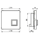 Jung LS range Miva afzetknop LC32090 70x70mm rood IP20 NRSLC0834AT227