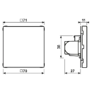Jung UPS-module LS990 in edelstaal