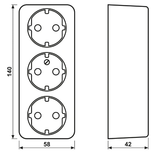 Jung Wandcontactdoos 3RA 16A IP20 10S23LA