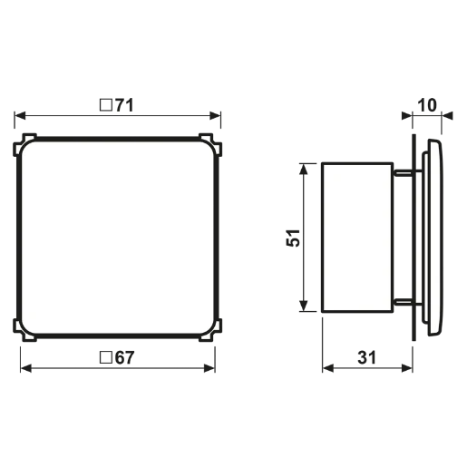 Jung CD range miva netvoeding cd netvoedingseenheid 71x71mm wit IP20 NRSCD0834NTWW