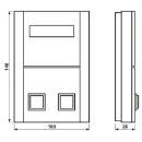 Jung miva dienstkamer terminal 20 oproepen signaleringsset 100x148mm wit NRSDZT20WW