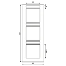 Jung Afd.raam A550 3v vert. tekstv. sn.w. mat