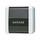 Jung WG 800 wipschakelaar met onderkast Wisselschakelaar opbouw 10AX grijs RAL 7035 IP44 806NAW