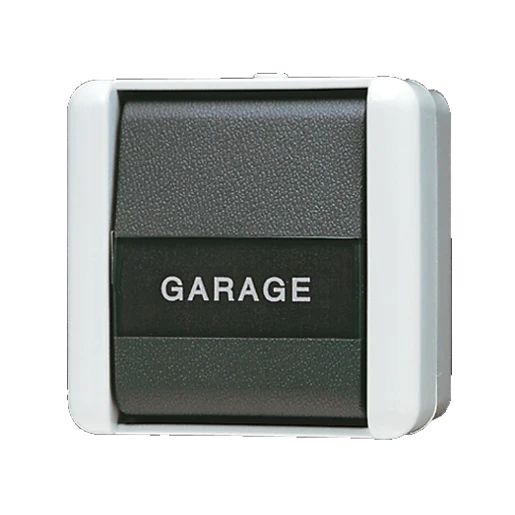 Jung WG 800 wipschakelaar met onderkast Wisselschakelaar opbouw 10AX grijs RAL 7035 IP44 806NAW