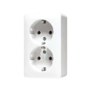 Jung AP 600 wandcontactdoos opbouw 16A 250V RA KV Glanzend wit RAL 9016 IP20 6020KIAWW