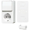 Jung AP 600 combinatie wandcontactdoos + ra bundel wissel opbouw Wisselschakelaar wit IP20 B676AWW