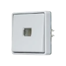 Jung WG 600 impulsdrukker zonder onderkast opbouw Wip Glanzend grijs RAL 7035 631E