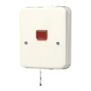 Jung AP 600 badkamer trekschakelaar opbouw 16AX wit RAL 1013 IP20 102KOZW