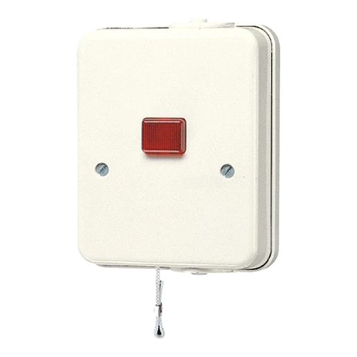 Jung AP 600 badkamer trekschakelaar opbouw 16AX wit RAL 1013 IP20 102KOZW