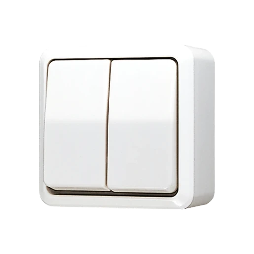 Jung AP 600 wipschakelaar Serieschakelaar opbouw 10AX wit RAL 9016 IP20 605AWW