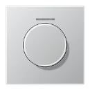 Jung LS range afdekking + lens ls990 knx draaiknop aluminium RAL 9006 AL1940KO5