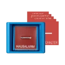 Jung AS range centraalplaat + glas en impulsdrukker a(s)500 enkele wip blauw RAL 5013 AS561GLBL