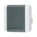Jung WG 800 wandcontactdoos (zonder onderkast) opbouw 16A 250V RA Glanzend grijs RAL 7035 IP44 820N
