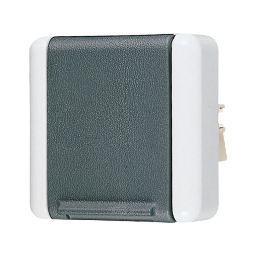 Jung WG 800 wandcontactdoos (zonder onderkast) opbouw 16A 250V RA Glanzend grijs RAL 7035 IP44 820N