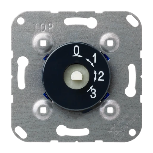 Jung 3-stappenschakelaar met nulstand inbouw Schakeling 0 - 1 - 2 - 3 16A 250V 1101-4