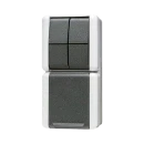 Jung WG 800 combinatie wandcontactdoos serie + ra wissel opbouw grijs IP44 875W