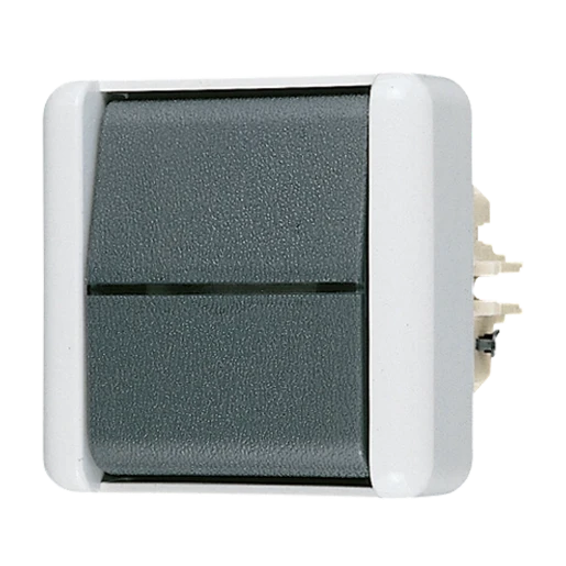 Jung WG 800 wipschakelaar zonder onderkast Tweepolige schakelaar opbouw 10AX grijs RAL 7035 IP44 802E