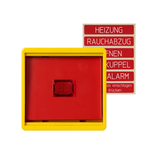 Jung WG 600 Afdekplaat + glas enkele wip geel RAL 1023 661WGLGE