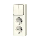 Jung AP 600 combinatie wandcontactdoos serie + ra opbouw Enkel drukcontact wit IP20 625A