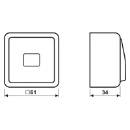 Jung AP 600 wipschakelaar Tweepolige schakelaar opbouw 10AX wit RAL 1013 IP20 602A