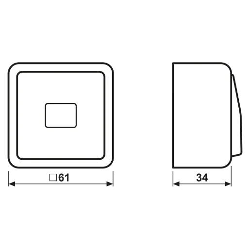 Jung AP 600 wipschakelaar Tweepolige schakelaar opbouw 10AX wit RAL 1013 IP20 602A