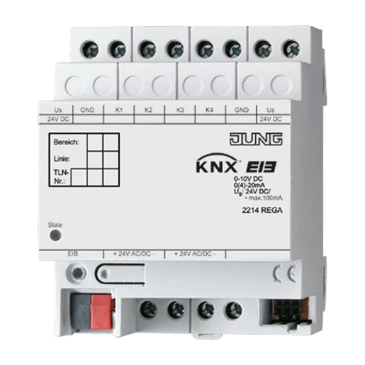 Jung Analoge ingang KNX DIN-rail 2214REGA