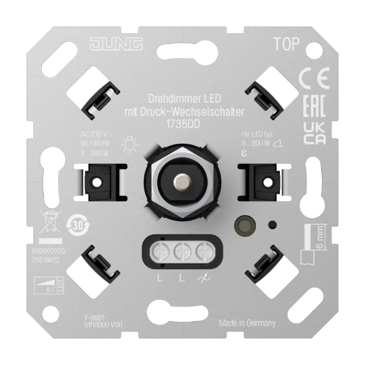 Jung Draaidimmer faseafsnijd drukwisselschak.