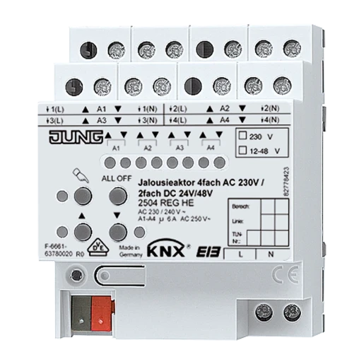 Jung KNX jaloezieactor 4x230VAC/2x24VDC