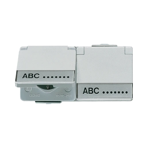 Jung WG 600 wandcontactdoos onderkast opbouw 16A 250V RA Glanzend grijs RAL 7035 IP44 622NAWW