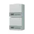 Jung WG 600 wandcontactdoos onderkast opbouw 16A 250V RA Glanzend grijs RAL 7035 IP44 622NAW