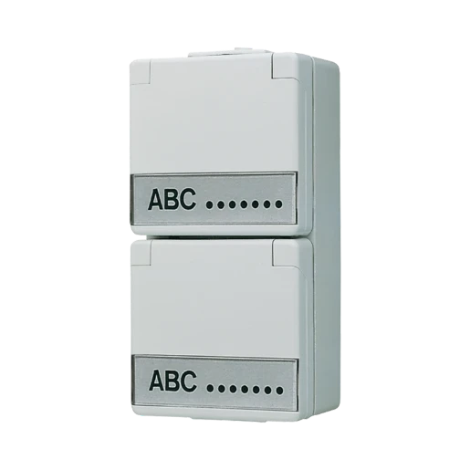 Jung WG 600 wandcontactdoos onderkast opbouw 16A 250V RA Glanzend grijs RAL 7035 IP44 622NAW