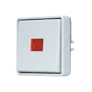 Jung WG 600 wipschakelaar controleschakelaar Tweepolige schakelaar opbouw 10AX grijs RAL 7035 IP44 602KOE