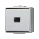 Jung WG 600 impulsdrukker met onderkast opbouw Wip Glanzend grijs RAL 7035 631W