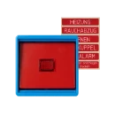 Jung WG 600 Afdekplaat + glas enkele wip blauw RAL 5013 661WGLBL