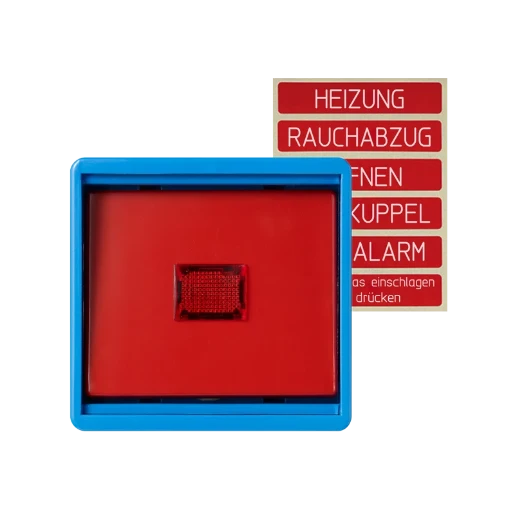 Jung WG 600 Afdekplaat + glas enkele wip blauw RAL 5013 661WGLBL