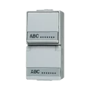 Jung WG 600 combinatie wandcontactdoos + ra + tekstveld wissel opbouw grijs IP44 676NAW