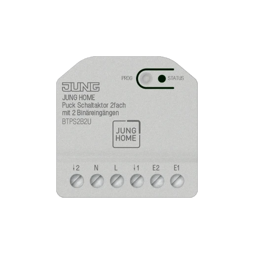 Jung HOME Puck schakelactor 2-voudig met 2 binaire ingangen