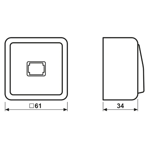 Jung AP 600 Impulsdrukker opbouw Wip Glanzend wit RAL 1013 631A