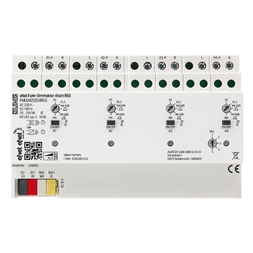 Jung NaV universele dimmer 4-kanaal DIN-rail FMUD420250REG