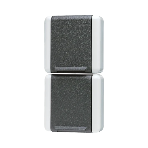 Jung WG 800 wandcontactdoos onderkast opbouw 16A 250V RA Glanzend grijs RAL 7035 IP44 822N