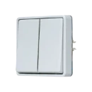 Jung WG 600 wipschakelaar zonder onderkast Serieschakelaar opbouw 10AX grijs RAL 7035 IP44 605E