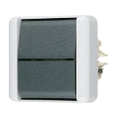 Jung WG 800 wipschakelaar zonder onderkast Kruisschakelaar opbouw 10AX grijs RAL 7035 IP44 807E
