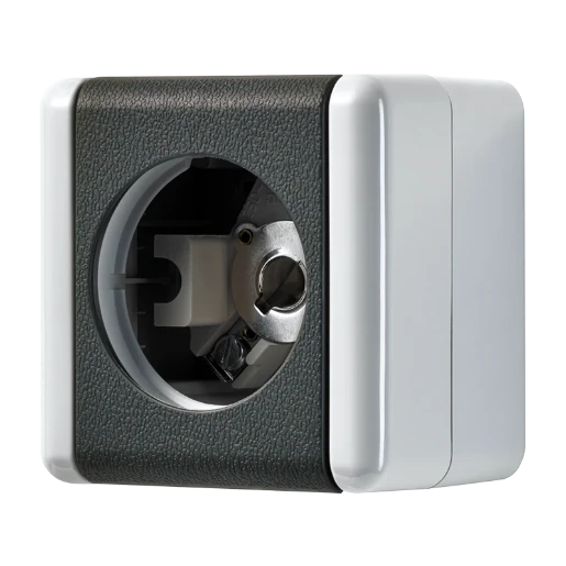 Jung WG 800 lichtsignaal met onderkast Basiselement 230V opbouw grijs IP44 837-10W