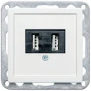 Peha USB wandcontactdoos 2-voudig 3,1A inbouw 00971381