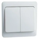 Peha klemwip serie hotel dubbel pulsdrukker aan / uit tweedelige wip RAL 1013 00176511